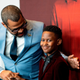 Jordan Peele, left, and actor Evan Alex arrive for the New York premiere of “Us” on March 19, 2019 in New York City.